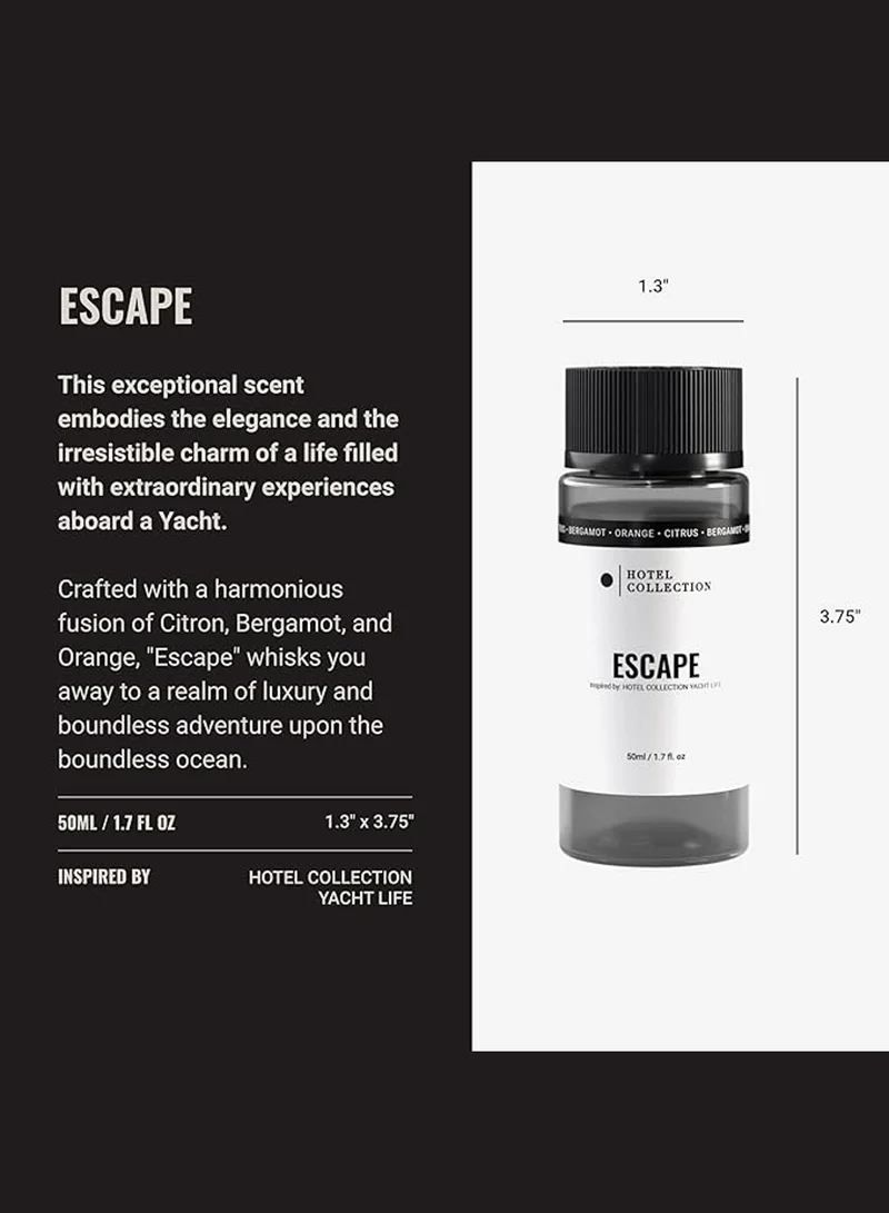 Hotel Collection Escape Fragrance Oil Blend - Hotel Inspired for Luxury Essential Oil Diffusers - Aromatherapy Scent Diffuser Oil - Citron, Bergamot, and Orange