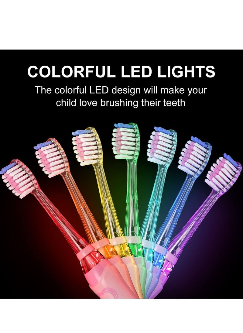 Seago - Kids Electric Toothbrushes Sonic Toothbrush, Soft Battery Powered Tooth Brush With Smart Timer,Waterproof Replaceable Deep Clean For Kids(Age of 3+)，Travel Toothbrush - Image 1