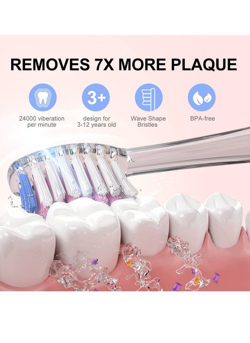 Seago - Kids Electric Toothbrushes Sonic Toothbrush, Soft Battery Powered Tooth Brush With Smart Timer,Waterproof Replaceable Deep Clean For Kids(Age of 3+)，Travel Toothbrush - Image 1