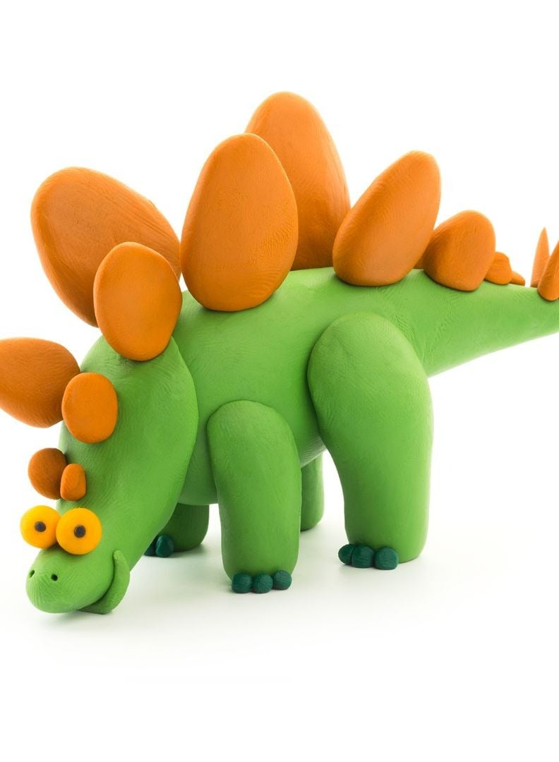 HEY CLAY DIY Dinos: Stegosaurus, Pachycephalosaurus, Brachiosaurus Plastic Creative Modelling Air-Dry Clay For Kids 6 Cans  - Image 4