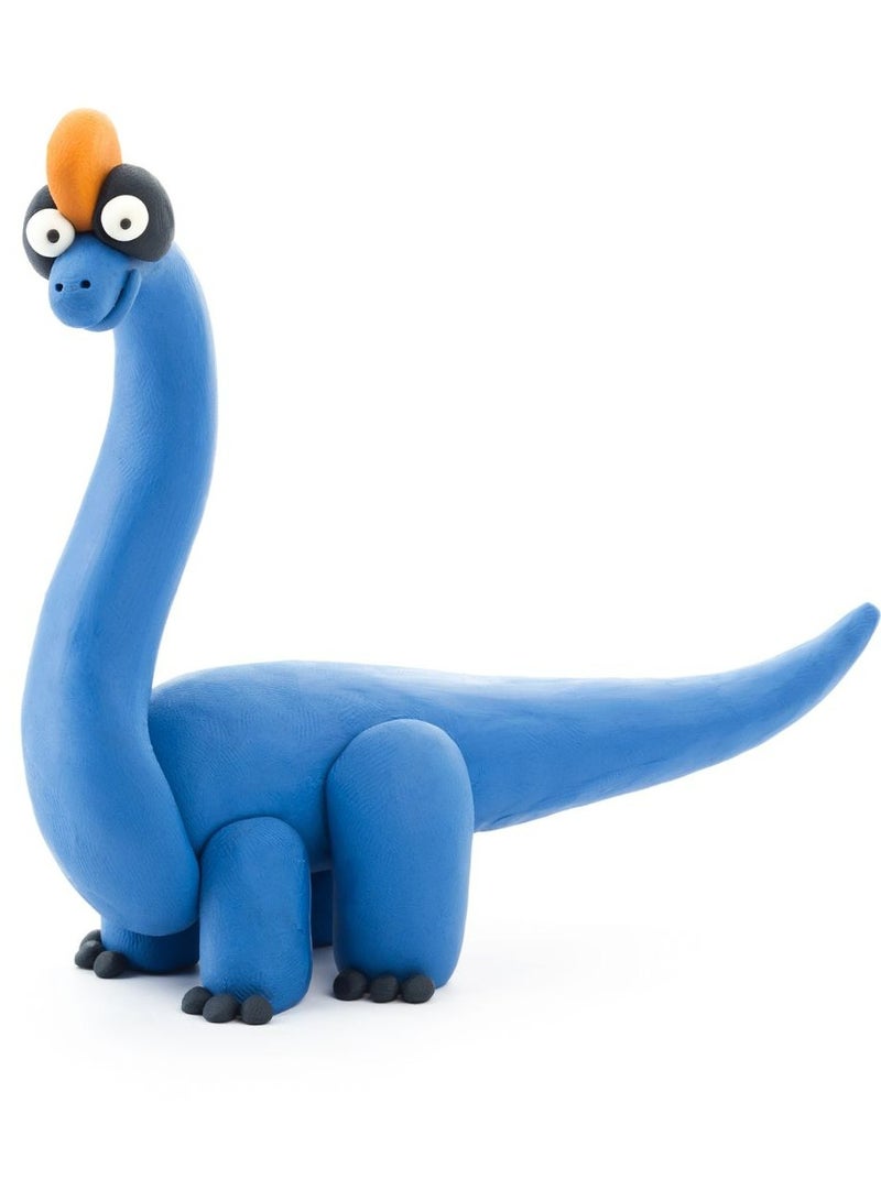 HEY CLAY DIY Dinos: Stegosaurus, Pachycephalosaurus, Brachiosaurus Plastic Creative Modelling Air-Dry Clay For Kids 6 Cans  - Image 3