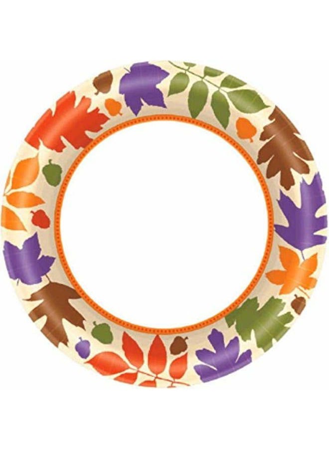 Amscan 551843 Autumn Warmth Value Plates, 6 3/4", 40 pcs