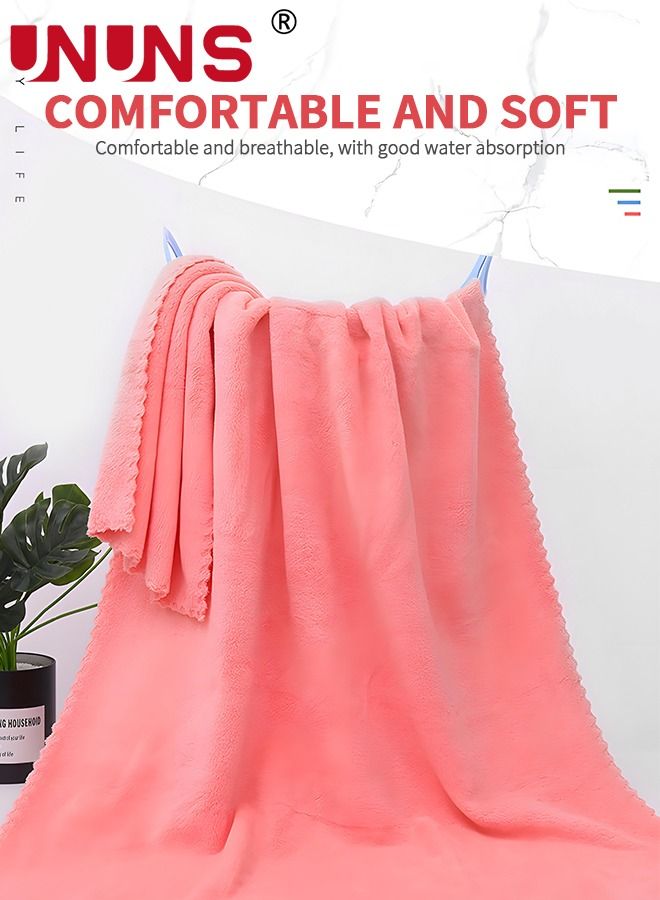 UNUNS 2-Piece Bath Towel Set,Skin Friendly Coral Velvet Bath Towel Hand Towels Set (1 Bath Towel+1 Hand Towels),Quick Drying,Highly Absorbent Durable Towels Set - Image 3