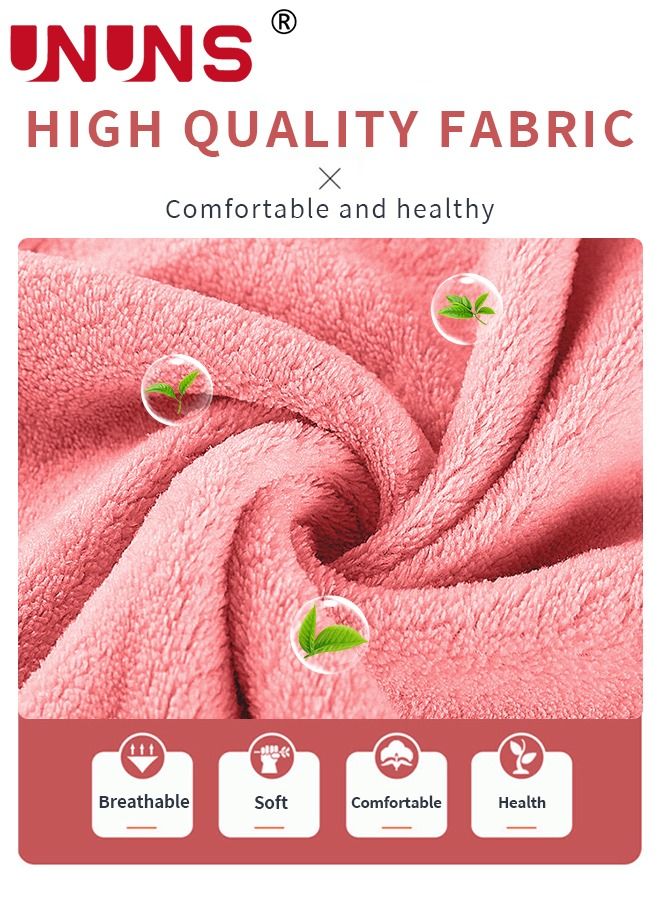 UNUNS 2-Piece Bath Towel Set,Skin Friendly Coral Velvet Bath Towel Hand Towels Set (1 Bath Towel+1 Hand Towels),Quick Drying,Highly Absorbent Durable Towels Set - Image 5