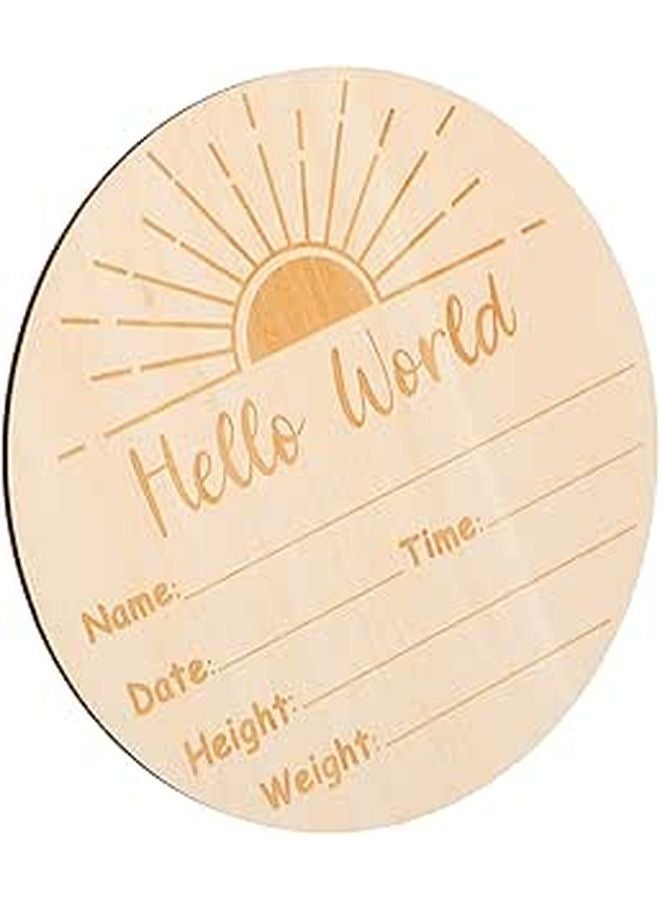 Newborn Photography Prop Milestone Name Plaque Nursery Decor Keepsake Sign - Image 1