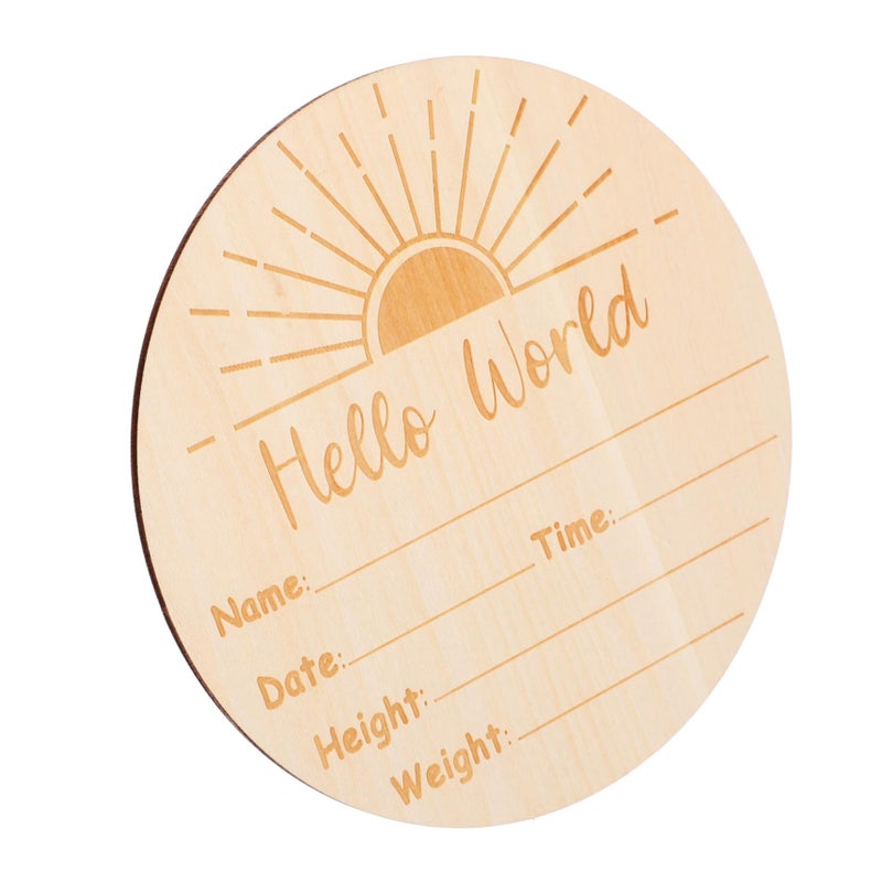 Newborn Photography Prop Milestone Name Plaque Nursery Decor Keepsake Sign - Image 2