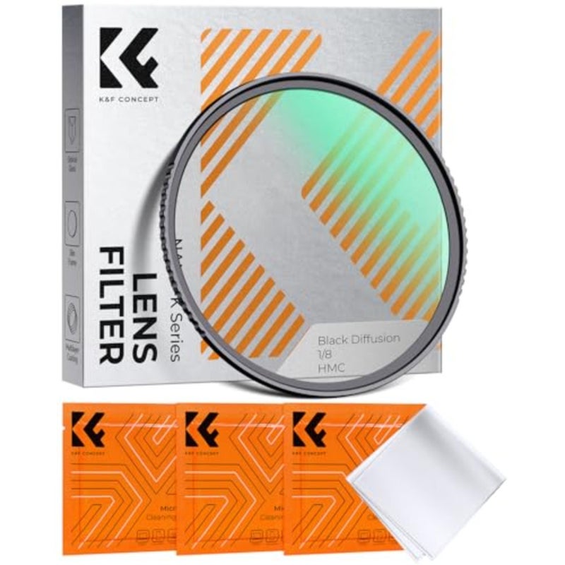 Black Diffusion 1/8 Filter Mist Soft Glow Diffuser Lens Filters Nano-K Series - Image 1