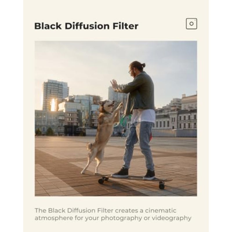 Black Diffusion 1/8 Filter Mist Soft Glow Diffuser Lens Filters Nano-K Series - Image 4