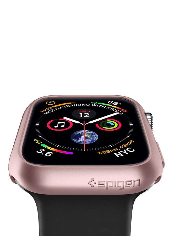 NIBEMINENT Thin Fit Case Cover For Apple Watch Series 4/5/SE/6 44millimeter Rose Gold  - Image 2