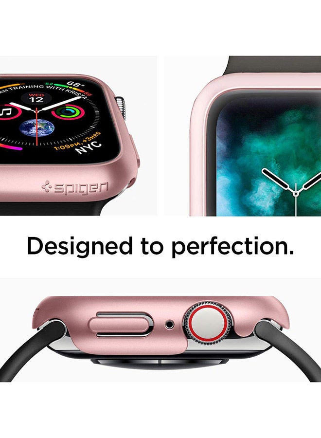 NIBEMINENT Thin Fit Case Cover For Apple Watch Series 4/5/SE/6 44millimeter Rose Gold  - Image 3