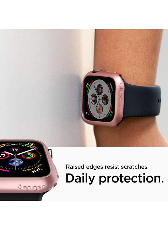 NIBEMINENT Thin Fit Case Cover For Apple Watch Series 4/5/SE/6 44millimeter Rose Gold  - Image 4