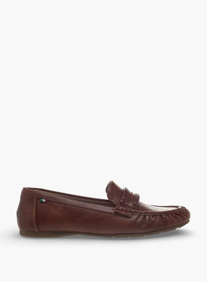 Renzo Ruganni TAN Women Slip-On Loafers for Women | Best Price UAE