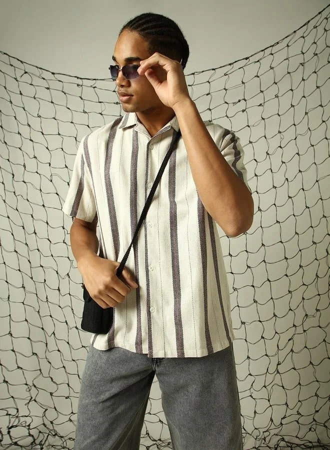 هوبرهولمي قميص أبيض رجالي بأناقة كاجوال