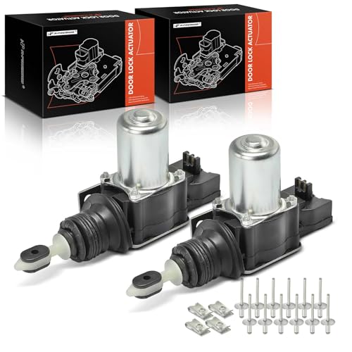 A-Premium مشغل قفل الباب A-Premium متوافق مع شيفروليه سوبربان بيريتا بليزر كامارو C10 وبويك سنتشري إليكترا ليسابري رياتا ريجال وكاديلاك إسكاليد والمزيد، بدون غلاف مقاوم للأوساخ، مجموعة من 2 قطعة - Image 1