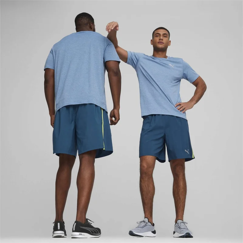 بوما Men's Ocean Tropic Run Favorite Velocity 7" Short M Navy Blue Men's Shorts