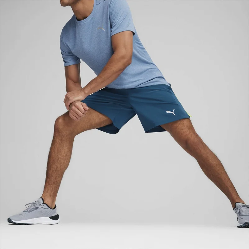 بوما Men's Ocean Tropic Run Favorite Velocity 7" Short M Navy Blue Men's Shorts