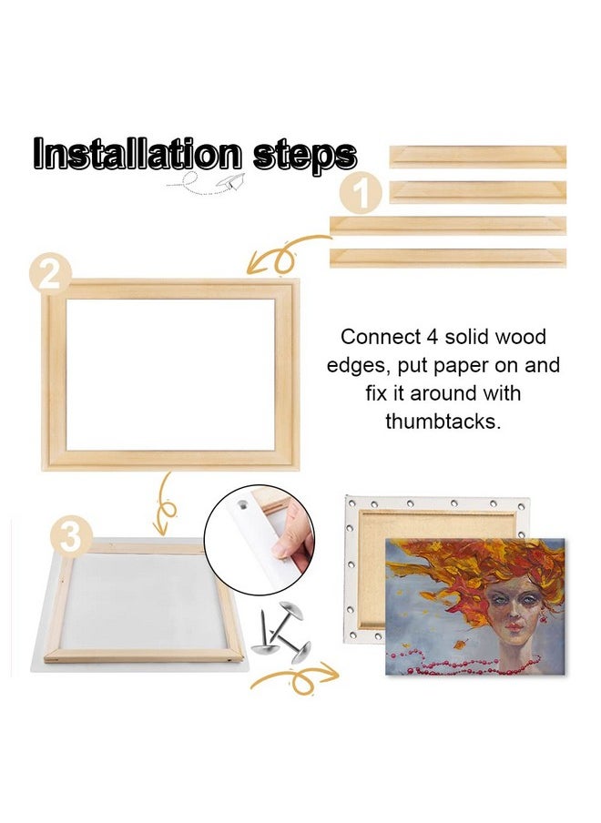 YCDC - Solid Wood Canvas Frame Premium Pine Wood Strips Bar Set For Oil Paintings Poster Prints Diy Arts Accessory Materials Supply 16X20 Inch - Image 1