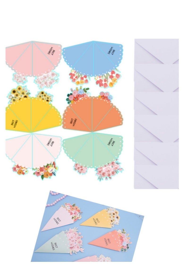 6 Sets Of All Occasion Greeting Card With Envelope  Invitation Card For Wedding, Mothers Day, Graduation, Birthday - Image 1