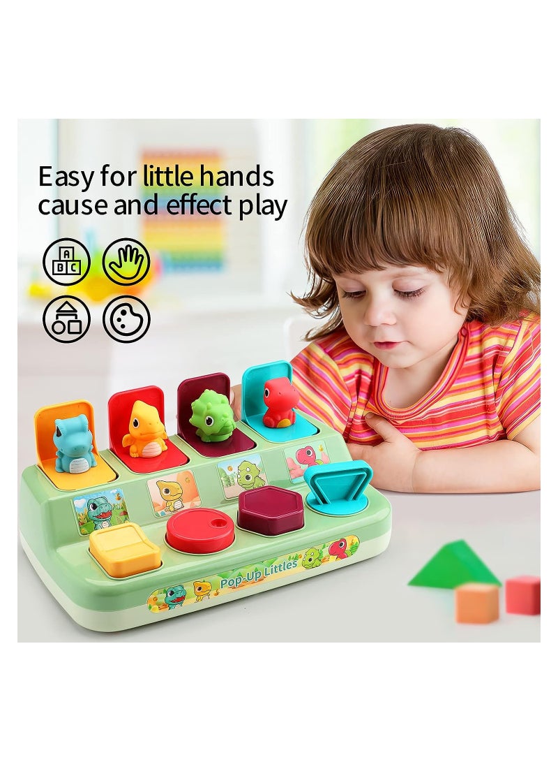 KASTWAVE Interactive Dinosaur Pop Up Toy for Baby, Learning Toy for Sorting Colors and Animals, Early Learning and Brain Development Educational Plaything for Boys and Girls 18+ Months - Image 5