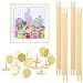Glooglitter 2 Sets Stretcher Bars for Needlework with Thumb Tacks Regular Needlepoint Stretcher Bars Wooden Canvas for Embroidery Stitch Frame Set Bundle with Crafts10 InchWood - Image 2
