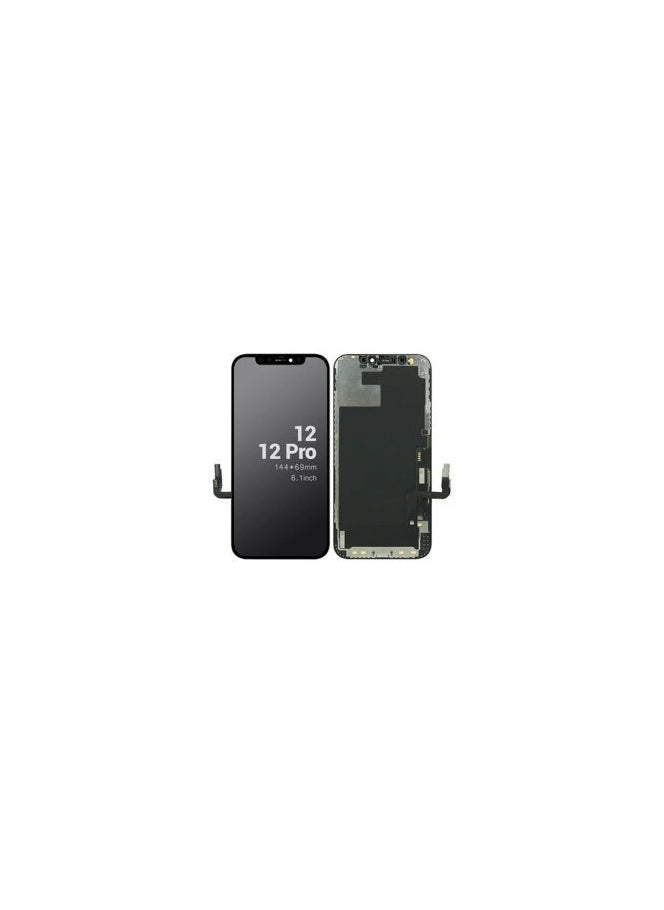 zy - LCD Screen Replacement For iPhone 12 and12 Pro  Black - Image 1
