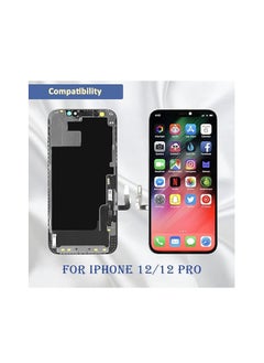 zy LCD Screen Replacement For iPhone 12 and12 Pro  Black  - Image 3