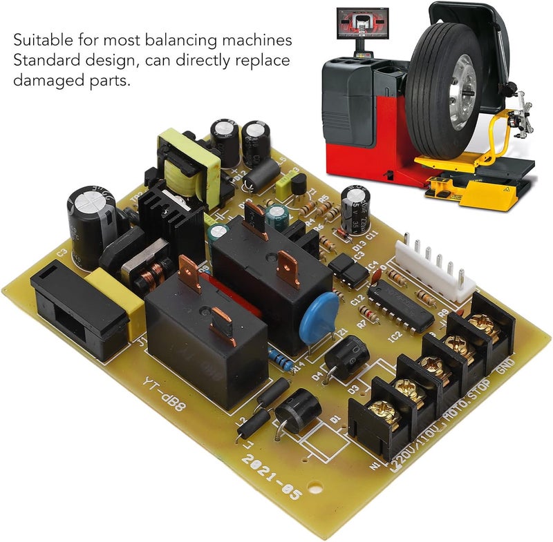 Car Tire Balancer Machine Circuit Board, Aluminum Alloy and Copper, Universal Replacement Part - Durable Construction, Stable Performance, Easy Installation for Repair - Image 4
