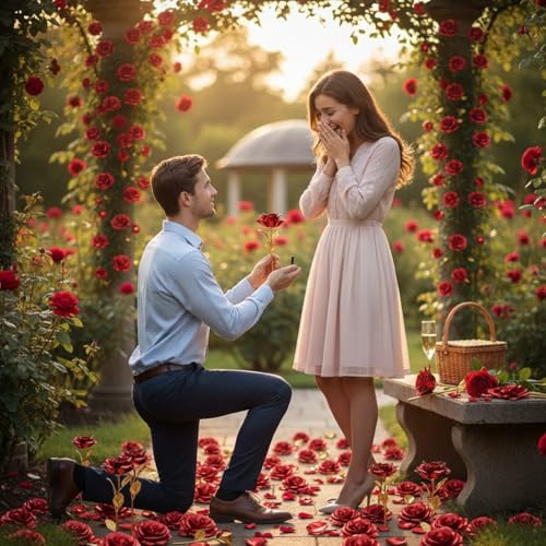 BENAVJI Valentine’s Day Gift Set Romantic Gift for Girlfriend, Boyfriend, Wife, and Husband (Red Rose with Flower & Teddy) - Image 4