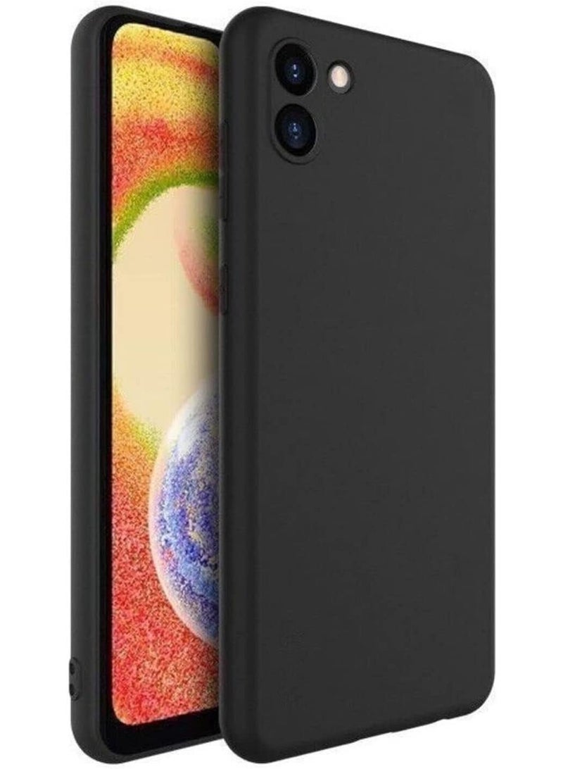 Protective Cover For Samsung Galaxy A04 , Slim Fit Soft Back TPU Case Flexible Silicone Cover Compatible For Samsung Galaxy A04 - Black