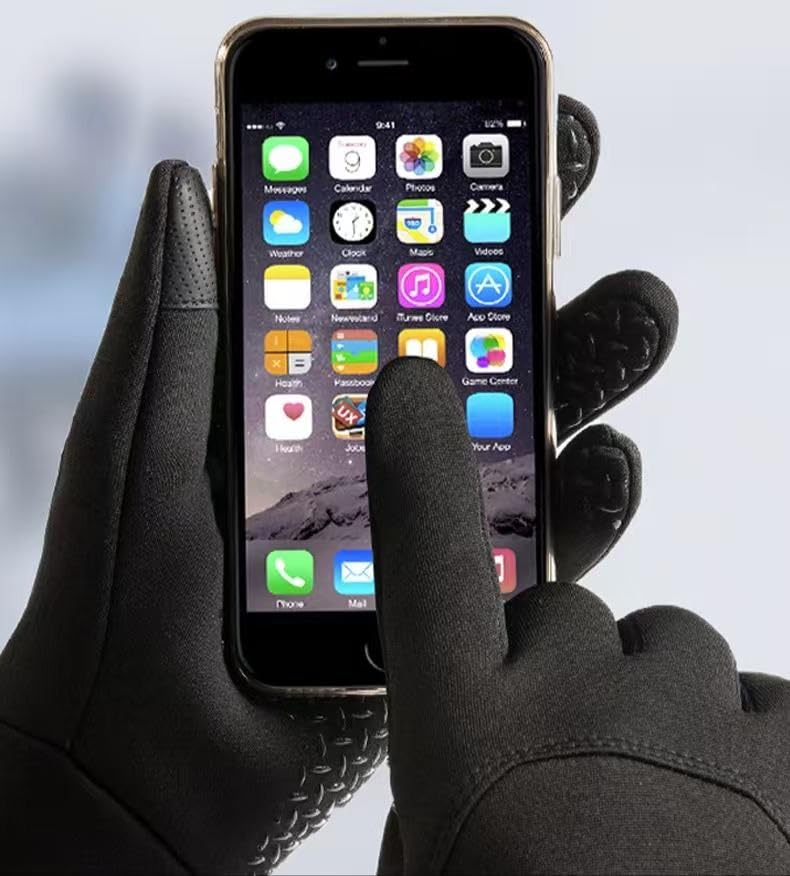 ketmart Touch Screen Running Gloves for Men & Women - Thermal Winter Glove Running Gloves, Anti-Slip Warm Gloves Liners for Cycling Biking Sporting Driving, Slip Gloves for Men Women Color_Black - Image 3