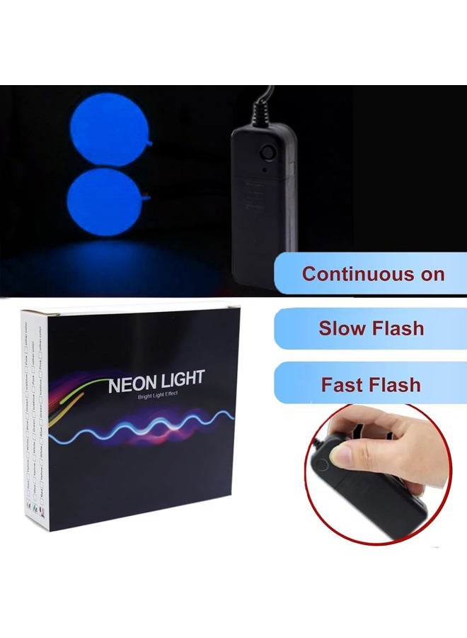 Ourbest Battery Operated Electroluminescent El Neon Eye Lights for Masks, Skull and Cosplay Props Helmet DIY Modification (Blue M) - Image 5