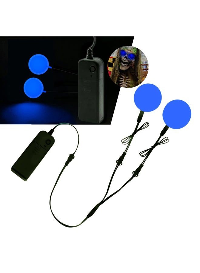 Ourbest Battery Operated Electroluminescent El Neon Eye Lights for Masks, Skull and Cosplay Props Helmet DIY Modification (Blue M) - Image 1