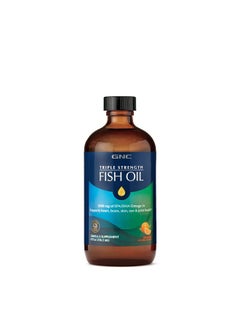 GNC GNC Triple Strength Fish Oil | 1000 mg of EPA/DHA Omega-3s, Supports Heart, Brain, Skin, Eye, and Joint Health | Orange | 8 fl.oz  - Image 1