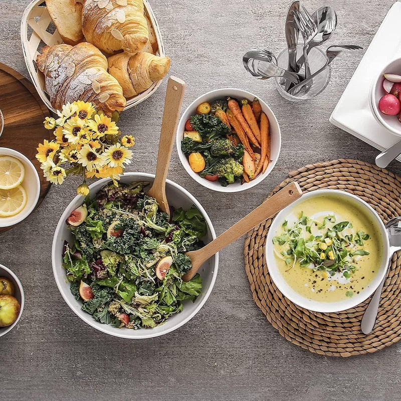 Mn 6 Piece Melamine Soup & Soup Bowl White "Bowl", Durable, Shatterproof & Dishwasher Safe Multiple Sizes | Unbreakable Melamine Plate | Serving Bowl (5.5 inches) - Image 2