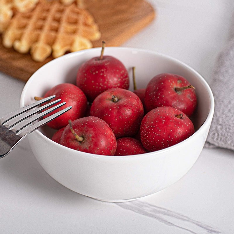Mn 6 Piece Melamine Soup & Soup Bowl White "Bowl", Durable, Shatterproof & Dishwasher Safe Multiple Sizes | Unbreakable Melamine Plate | Serving Bowl (5.5 inches) - Image 3