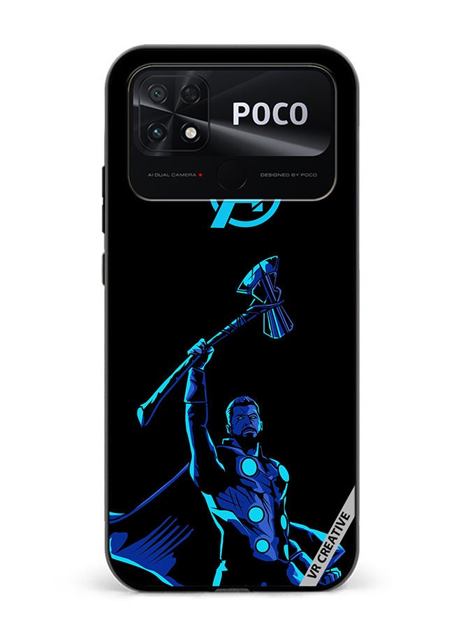 VR CREATIVE Protective Case Cover For Xiaomi Poco C40 Avengers Thor Design Multicolour - Image 1
