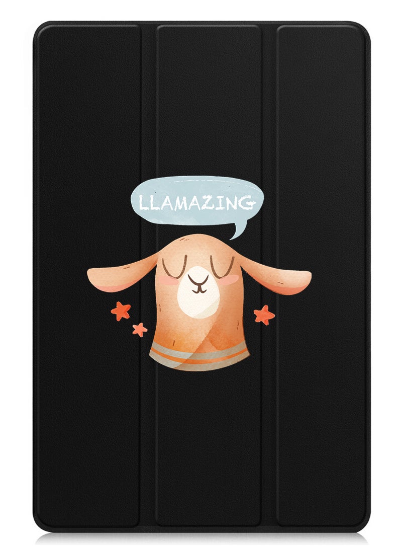 Theodor - Protective Flip Case For Huawei MatePad Pro 11 (2024) With Trifold Stand Auto Wake Sleep Shockproof Cover Llamazing lama - Image 1