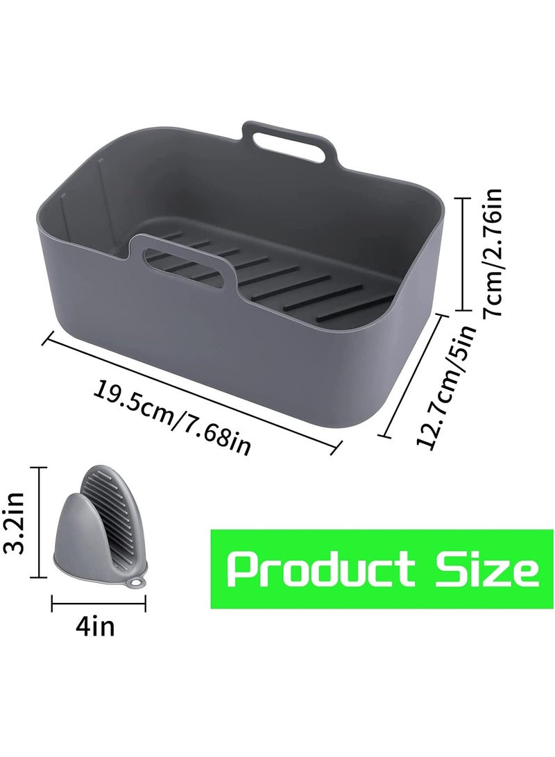 2PCS Air Fryer Silicone Pot , Reusable Air Fryer Silicone Liners for  with Mitts Basket Accessories  - Image 4