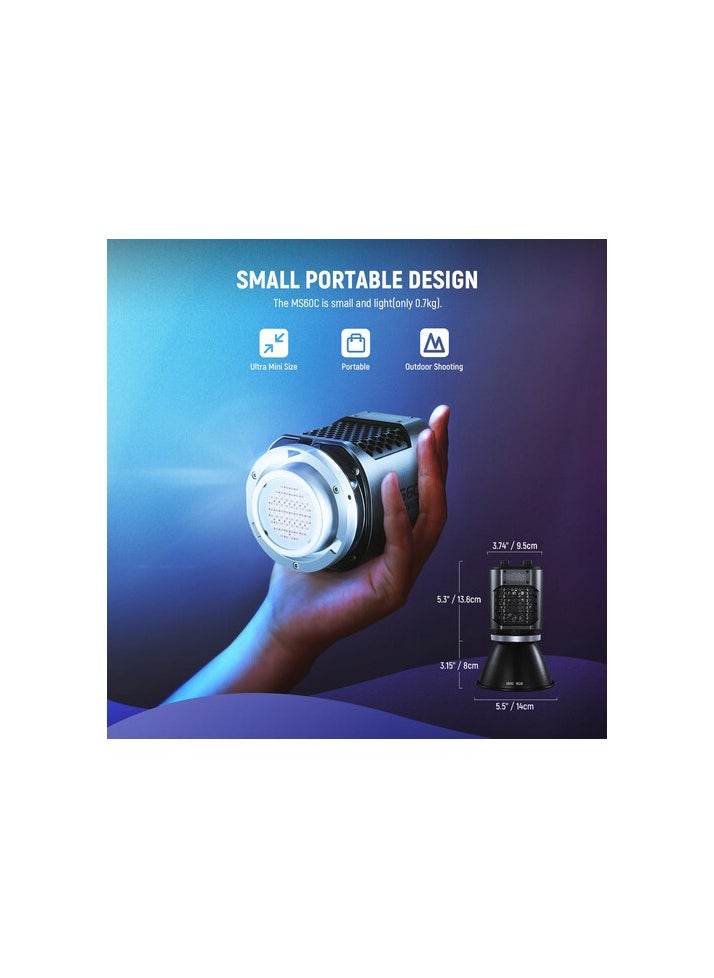 NEEWER MS60C RGB LED VIDEO LIGHT WITH APP CONTROL