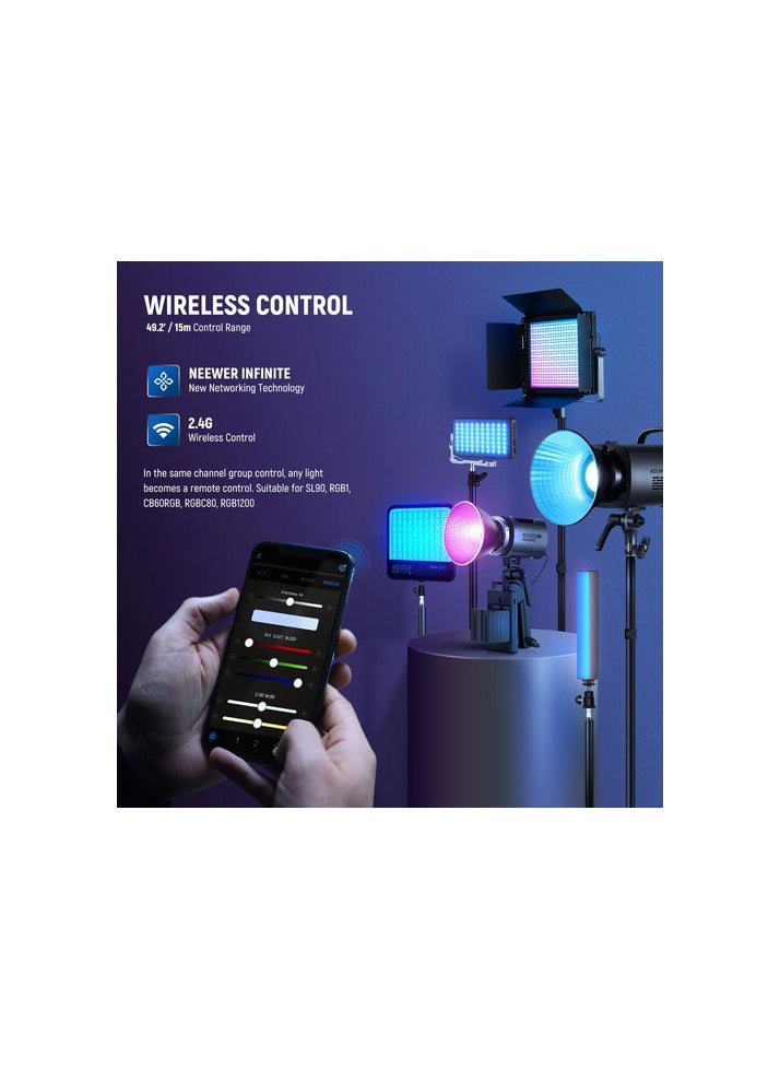 NEEWER MS60C RGB LED VIDEO LIGHT WITH APP CONTROL