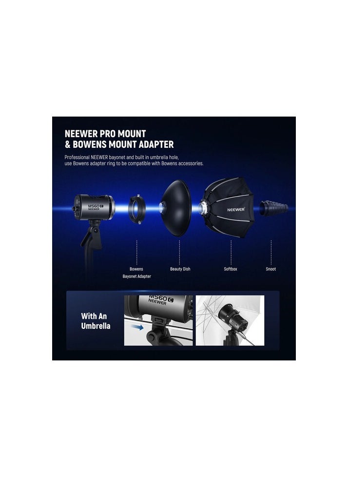 NEEWER MS60C RGB LED VIDEO LIGHT WITH APP CONTROL