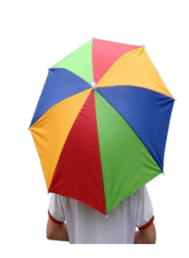 RAINPOPSON Hat Umbrella for kids Girls Hands Free Hat Umbrella for Women, Men School Going Boys Hat Cap Umbrella Protect from Sun & Rain(Multicolor) (1 pcs) - Image 1