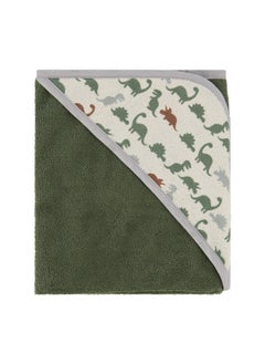 Cudlie Cudlie Buttons & Stitches Baby Boy 3 Pack Rolled/Carded Hooded Towels in Dino Roar Print (GS71721)  - Image 5