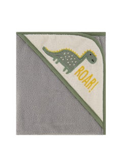 Cudlie Cudlie Buttons & Stitches Baby Boy 3 Pack Rolled/Carded Hooded Towels in Dino Roar Print (GS71721)  - Image 4
