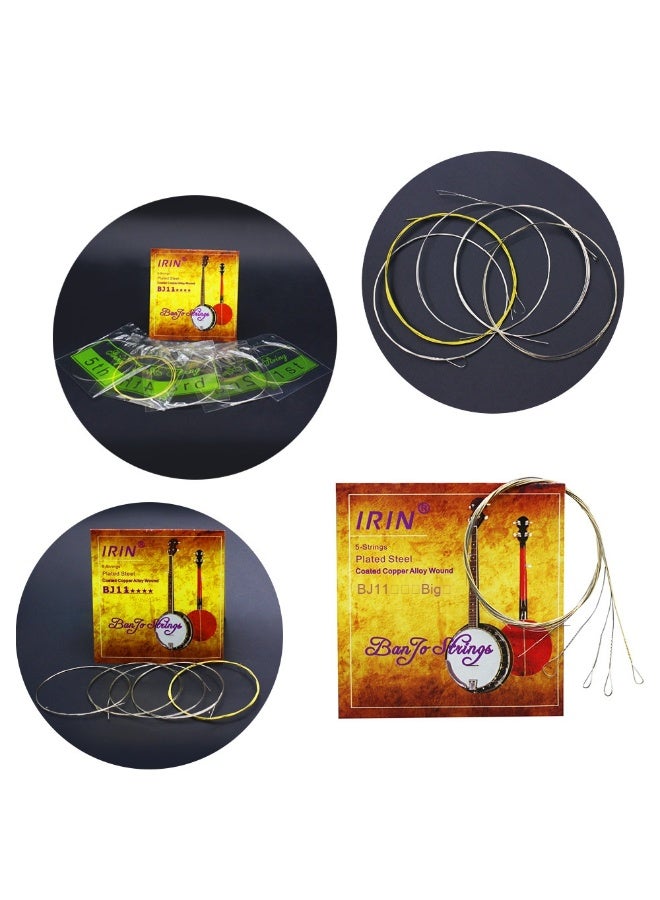 Generic IRIN Five-String Banjo Strings BJ11 - Premium Coated Bright Strings - Image 1