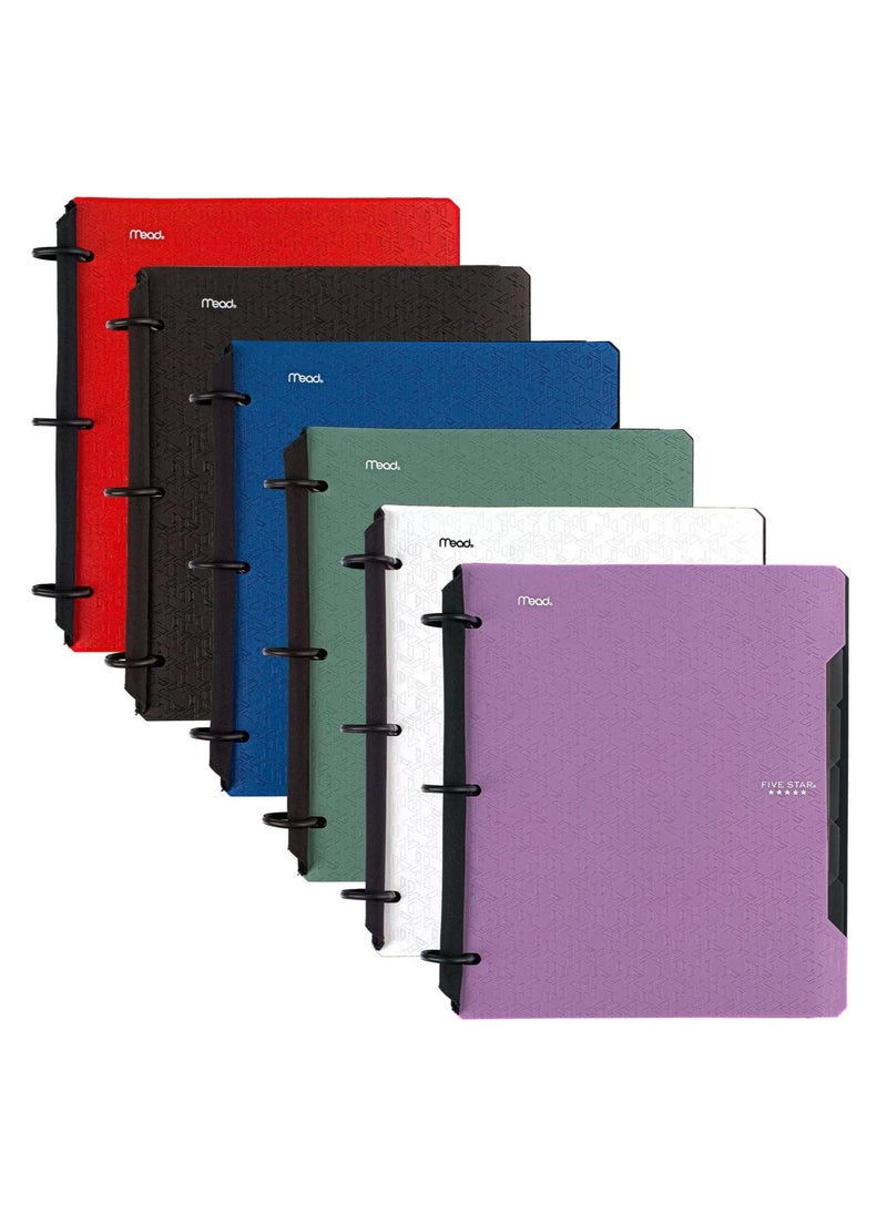 Five Star - Refillable Flex Notebook with Study App 1 Inch College Ruled Paper, Tech Lock Loops, Pockets, Tabs and Dividers 200 Sheets Color Will Vary - Image 1