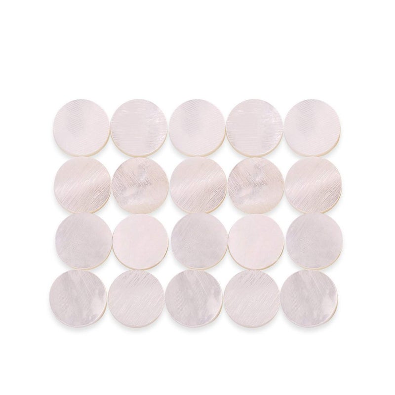 6mm Fretboard Markers Pearl Inlay Sticker Decals Point Fretboard Markers Mother of Pearl Inlays Fret Dot Markers for Guitar Bass Ukulele Mandolin 1220Pcs20Pcs