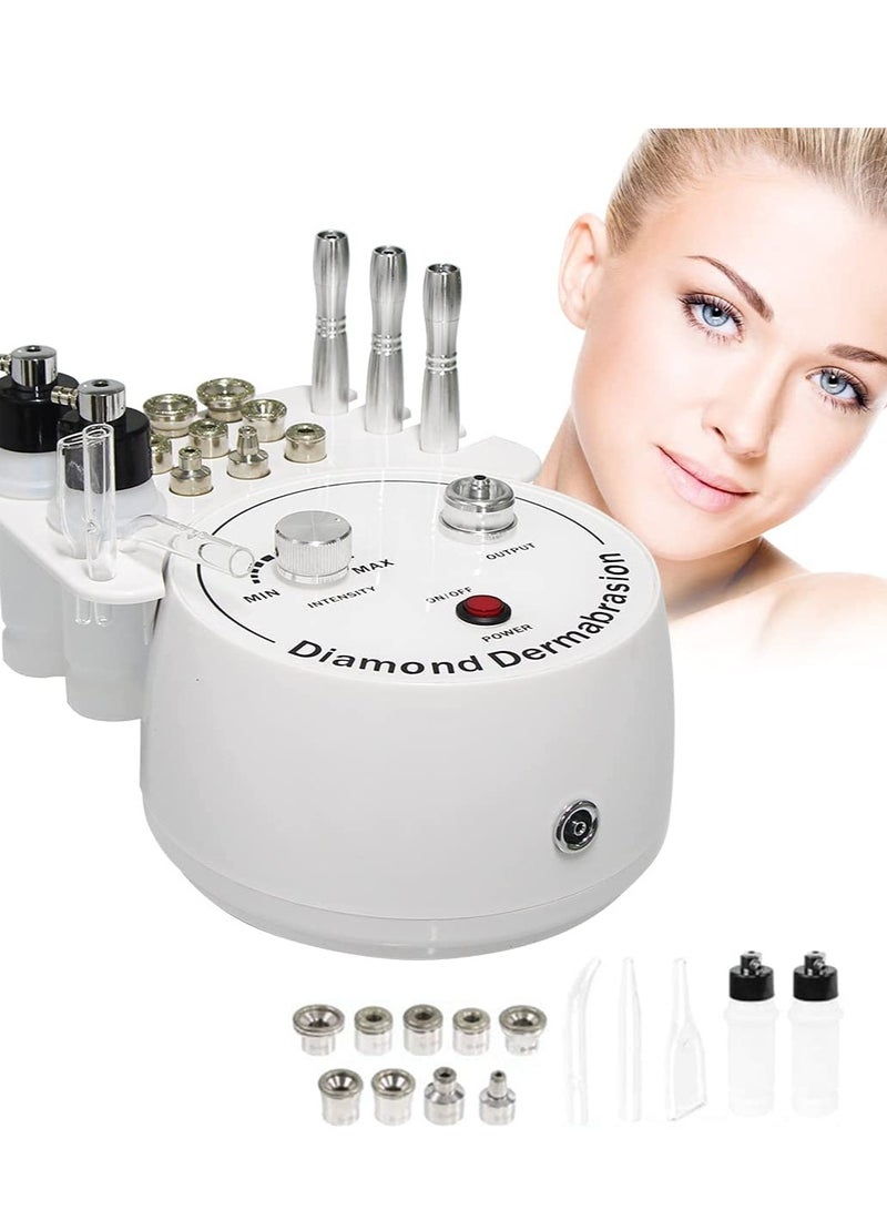 Excefore 3 in 1 Diamond Microdermabrasion Machine, Professional Dermabrasion Facial Skin Care Face Spa Home Use Massager Skin Peeling Lifting Tighten Wrinkle Black Head Remover with Spray Bottle - Image 1