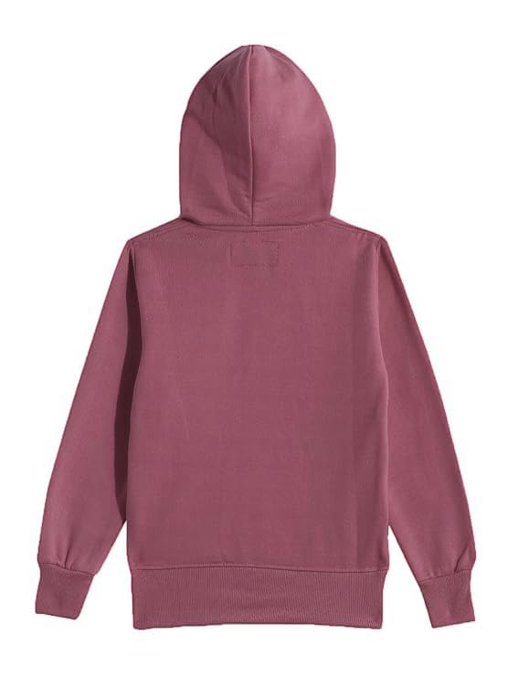 ADBUCKS Rich Cotton Full Sleeves Zipper Sweatshirt for Girls and Boys Jacket with Hoodies (Onion, 14-15 Years) - Image 2