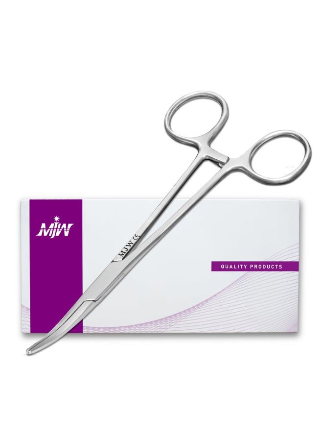 MJW Professional Curved Hemostat Fishing Forceps of Stainless Steel Used as Jewelry, Fly Fishing Forceps and Unhooking Fish Pliers – Pet, Dog Ear Hair Grooming Tweezers - Image 1